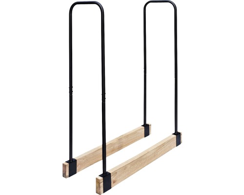 Lienbacher Adjustable black wooden shelf