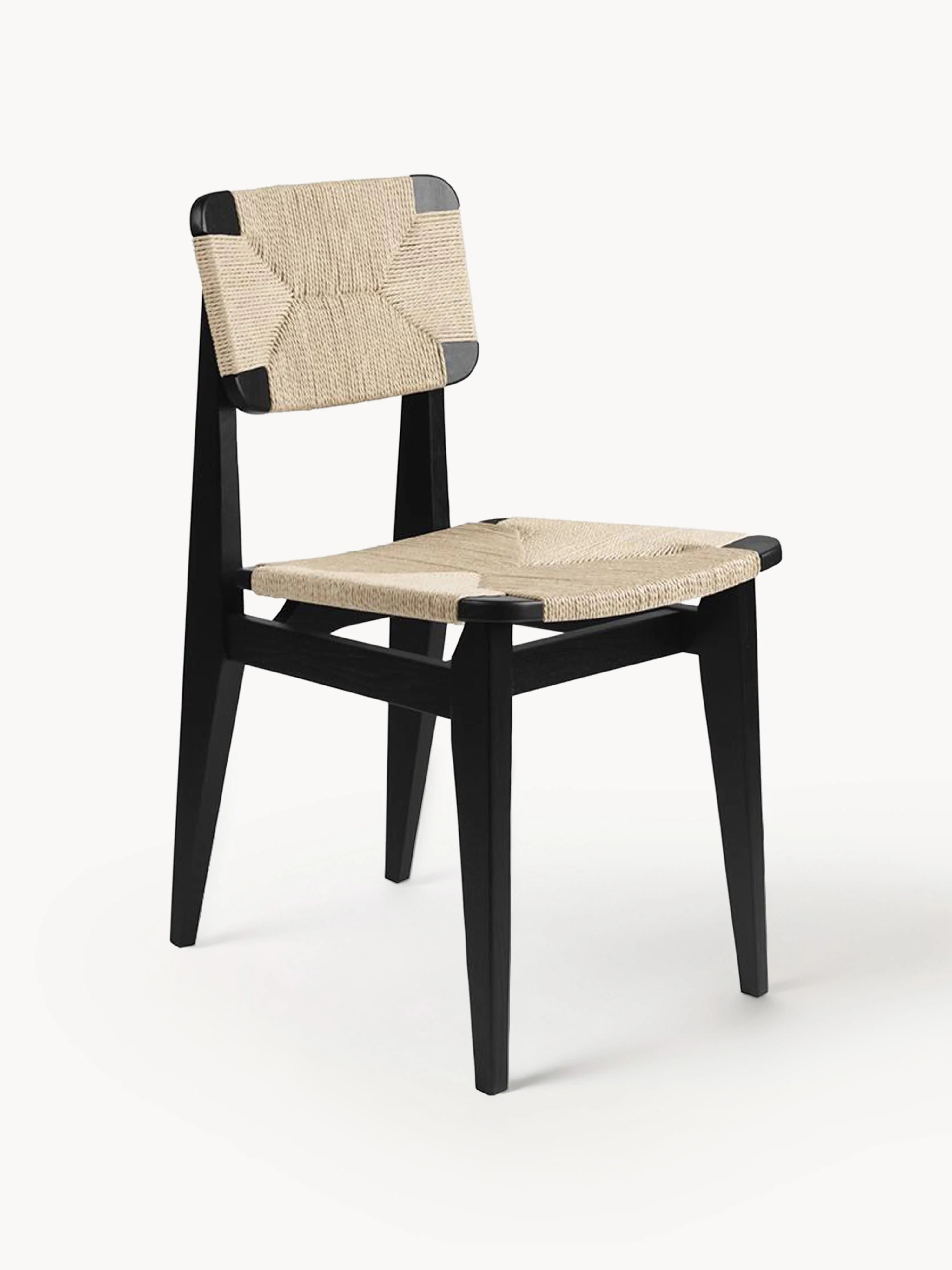 gubi Wooden chair C-Chair made of oak with woven seat