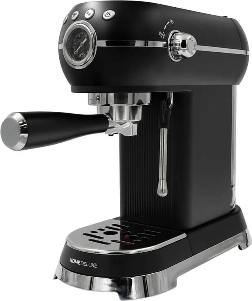HOME DELUXE Espresso Machine EXQUISITE 15 Bar - 33 x 16 x 33 cm | incl. milk frother, portafilter machine, portafilter, coffee machine