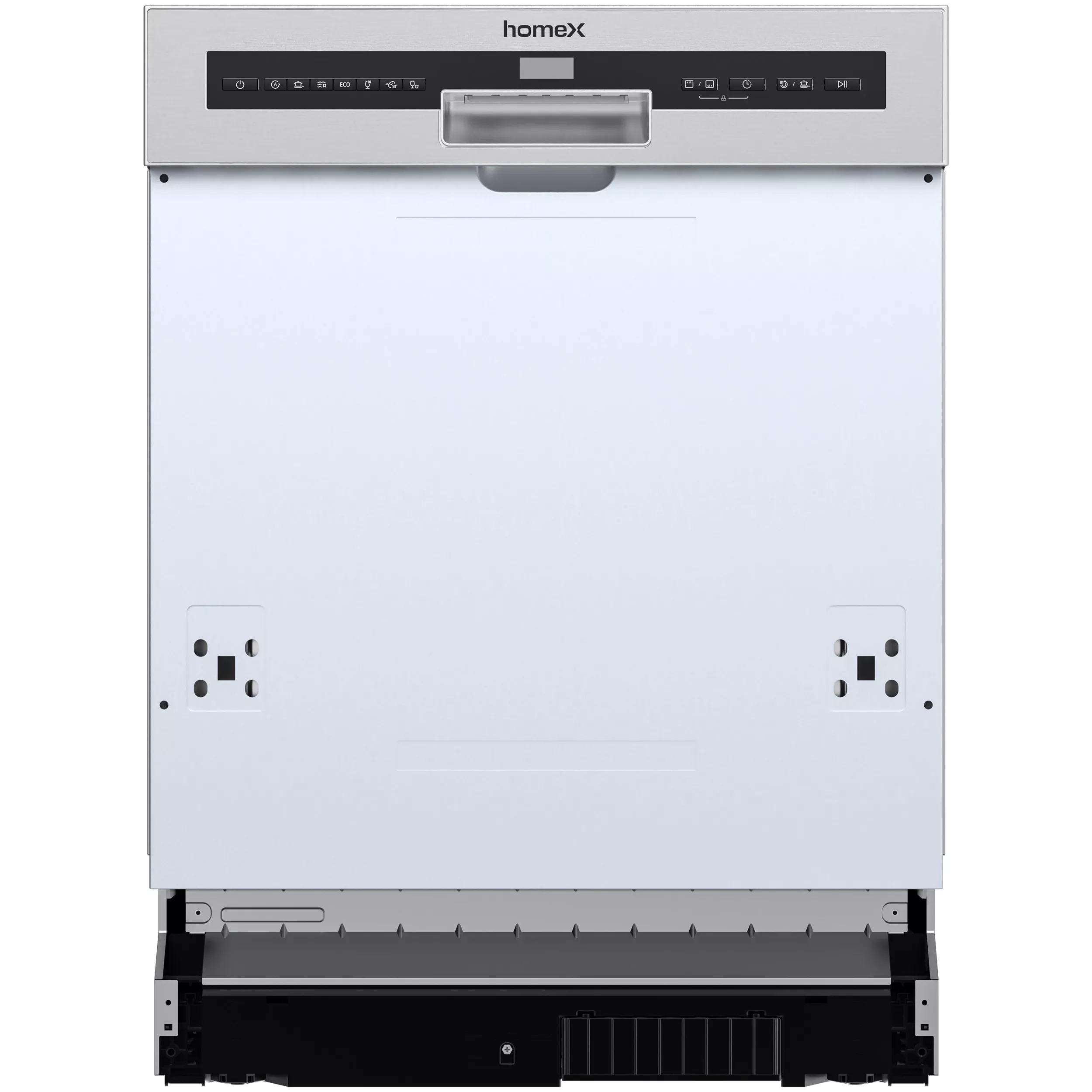 homeX semi-integrated dishwasher 60 cm, built-in dishwasher - 14 place settings, 7 programs, AquaStop, 44 dB