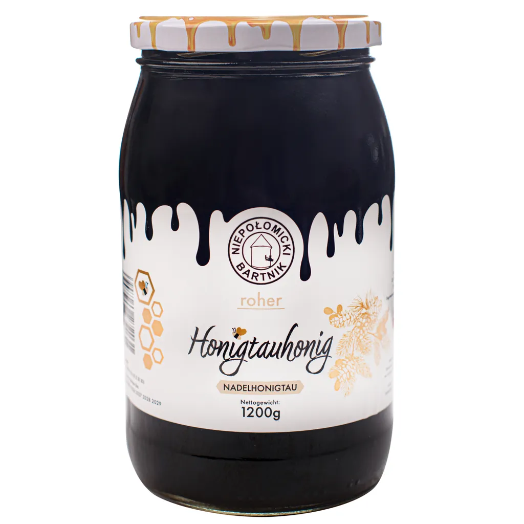 Niepolomicki Bartnik Honeydew honey 1200g raw and fresh, fir honey, honey from coniferous trees, from the beekeeping