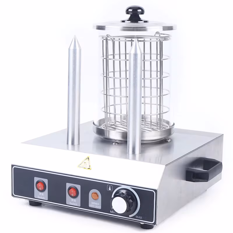 Hot dog maker with 2 skewers