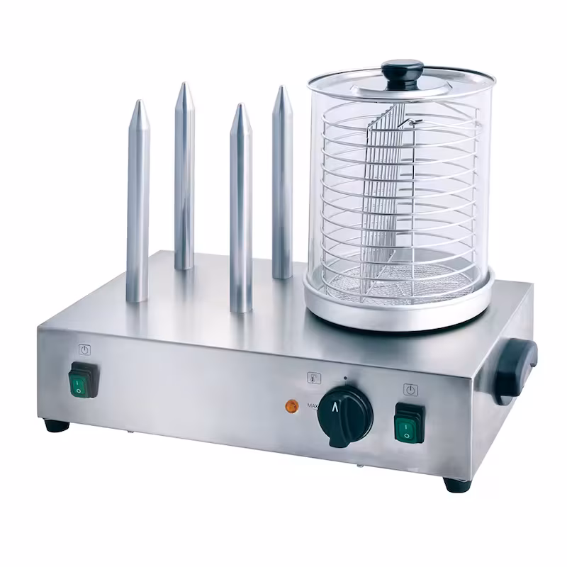 Hot dog machine with 4 spits