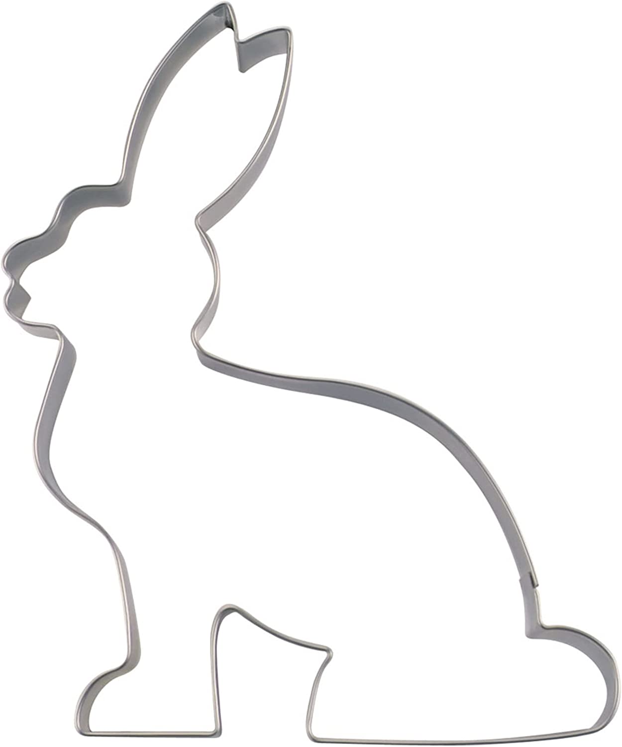 Staedter Sitting Rabbit Cookie Cutter, Silver