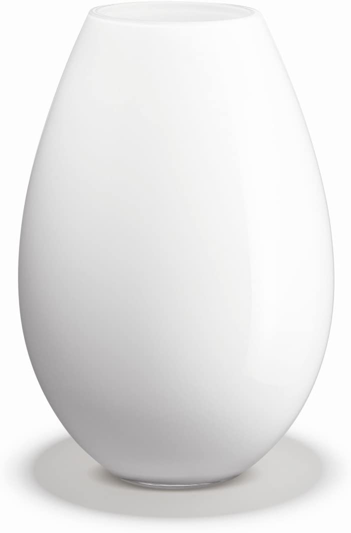 Holmegaard Cocoon Floor Vase, Vase, Decorative Vase, Glass Vase, Flower Vase, Glass, White, H 45 cm, 4343244