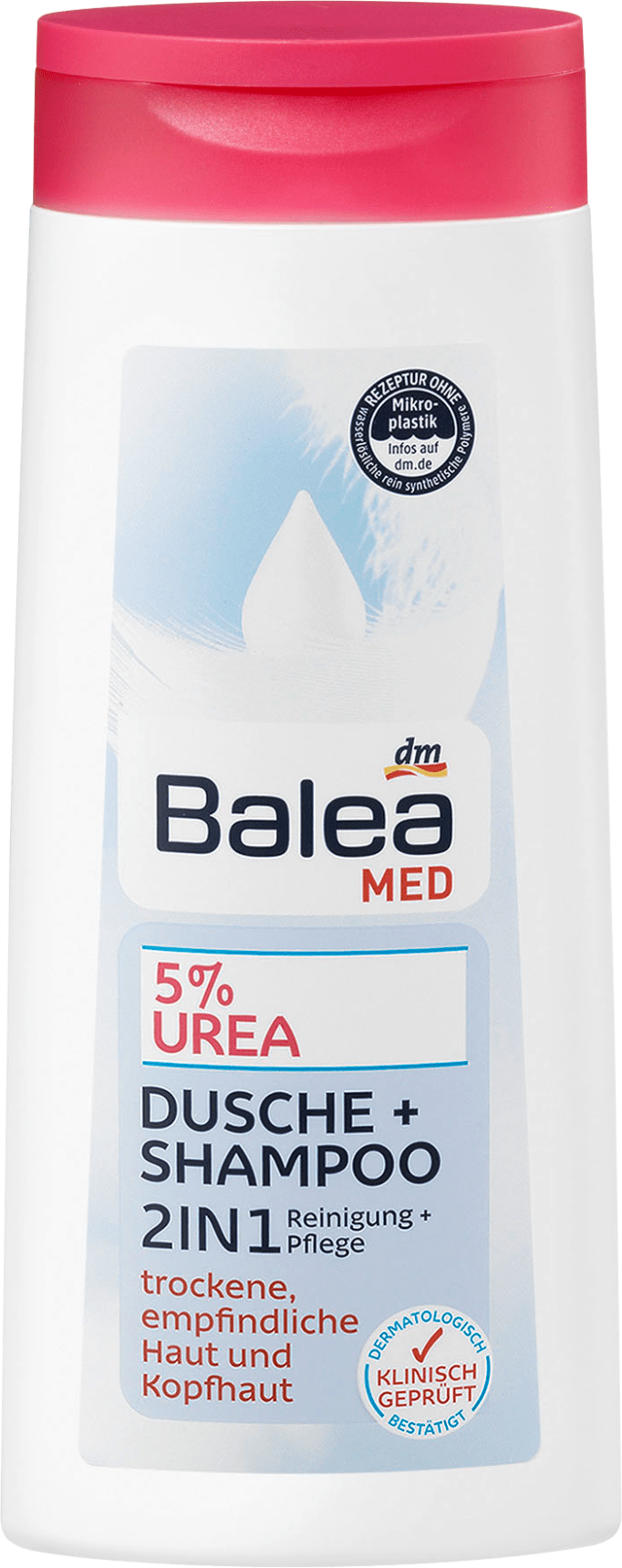 Balea MED Shower Gel 5% Urea 2In1 Shower Shampoo, 300 Ml