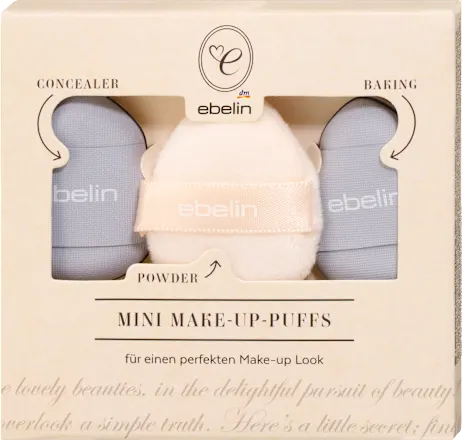 ebelin Mini make-up puff set Flawless Secret 3 pieces, 1 piece