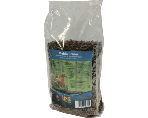 Hornbach Chicken, pond fish, hedgehog and bird supplementary food Fun Mix Mealworms 500 g, dried