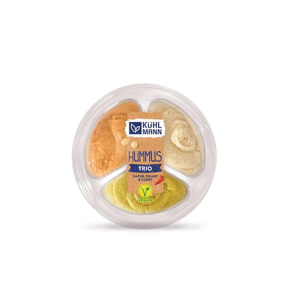 Kühlmann Hummus Trio, natural, spicy & curry