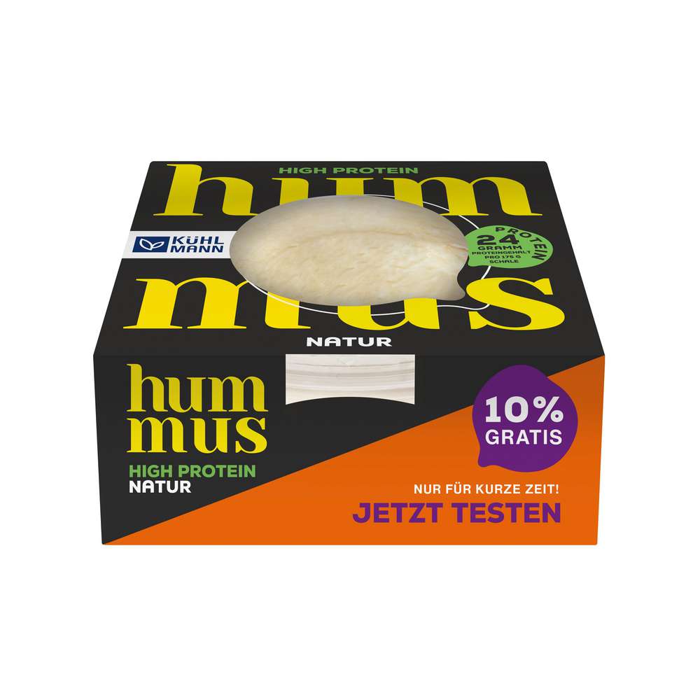 Natural hummus, high protein
