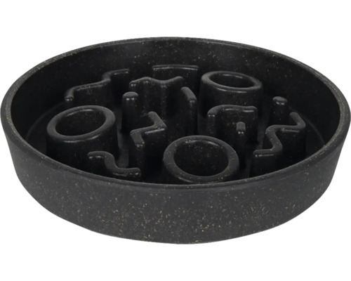 Dog/Cat Food Bowl District 70 Bamboo Cat Slow Feeder Ø 13.5 cm Dark Grey Anti-gulping bowl made of bamboo