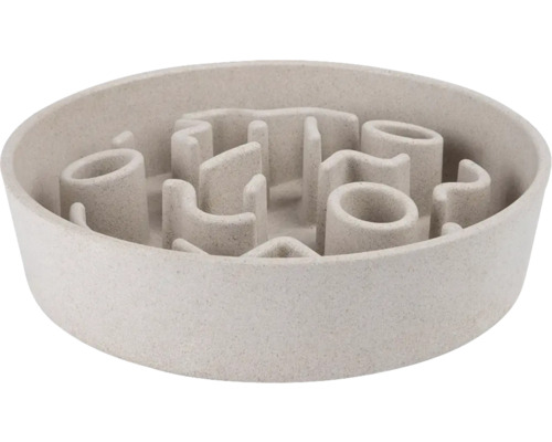 Dog Cat Food Bowl District 70 Bamboo Dog Slow Feeder Ø 21 cm Merengue Anti-Gulping Bowl made of Bamboo