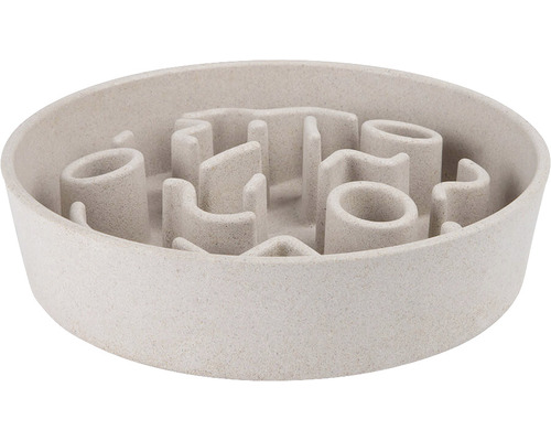 Dog/Cat Food Bowl District 70 Bamboo Dog Slow Feeder Ø 28 cm Anti-gulping bowl made of bamboo, anthracite