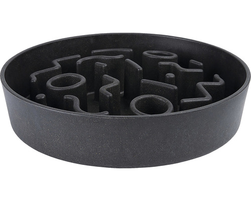 Dog/Cat Food Bowl District 70 Bamboo Dog Slow Feeder Ø 28 cm Anti-gulping bowl made of bamboo, beige anthracite