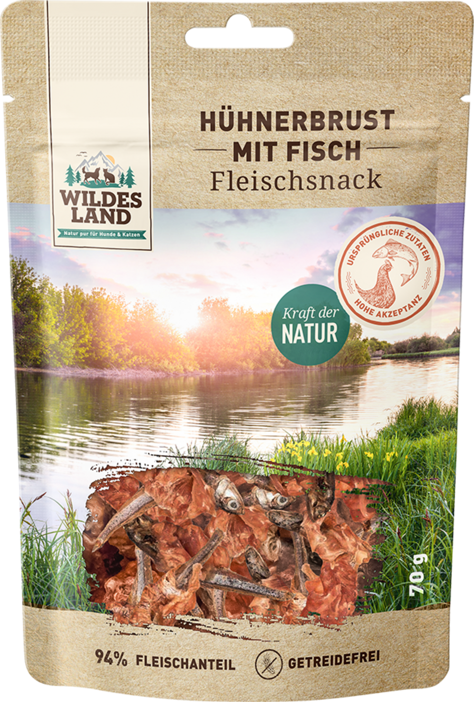 Wildes Land Dog and cat snack chicken breast with fish