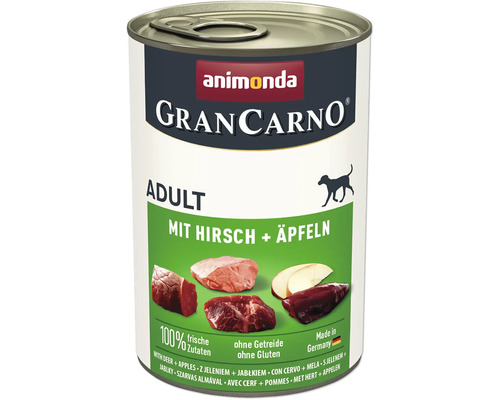 Wet dog food animonda Gran Carno Adult deer + apple 400 g