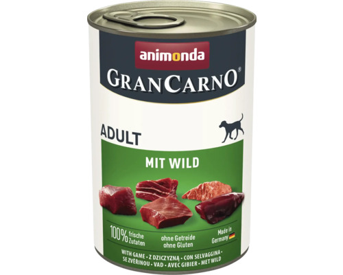 Wet dog food animonda Gran Carno Adult with game 400 g