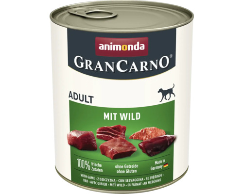 Wet dog food animonda Gran Carno Adult with game 800 g