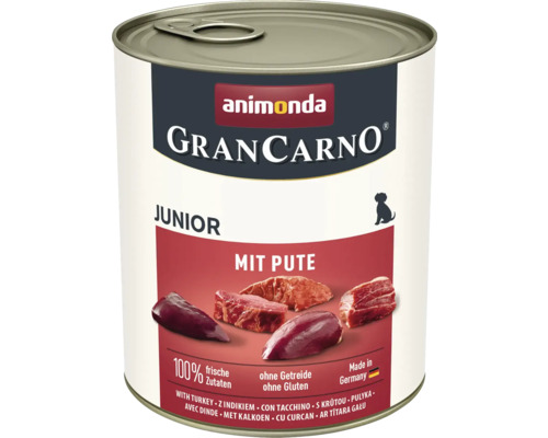 Wet dog food animonda Gran Carno Junior with turkey 800 g