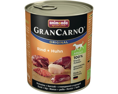 Wet dog food animonda Gran Carno Original Adult Beef + Chicken 800 g