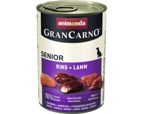 Wet dog food animonda Gran Carno Sen beef & lamb 400 g