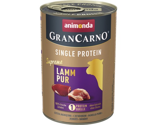 Wet dog food animonda Gran Carno Single Protein Lamb Pure 400 g