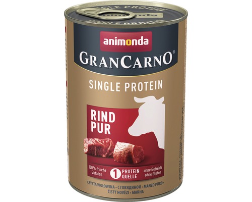 Wet dog food animonda Gran Carno Single Protein Beef Pure 400 g