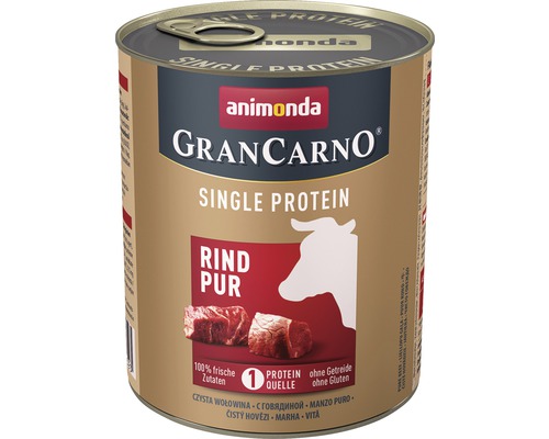 Wet dog food animonda Gran Carno Single Protein Beef Pure 800 g
