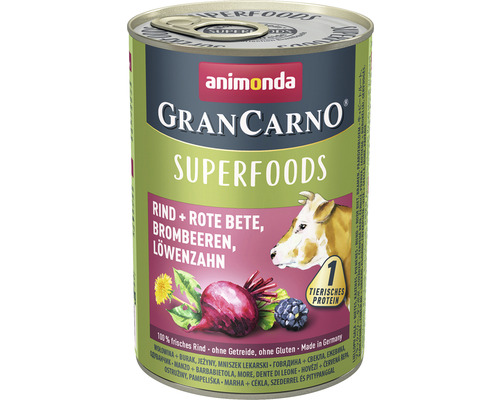 Wet dog food animonda Gran Carno Superfoods Beef & Beetroot 400 g