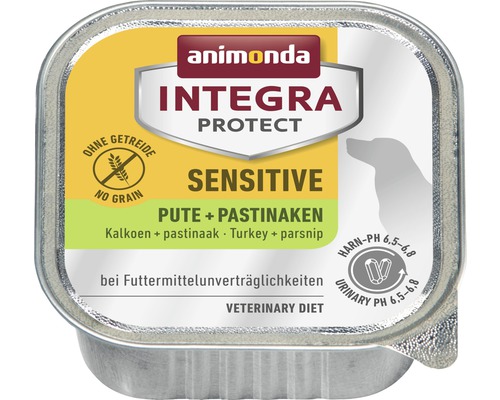 Wet dog food animonda Integra Protect Sensitive 150 g turkey + parsnip, for food intolerance