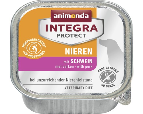 Wet dog food animonda Intergra Protect kidneys 150 g with pork, for insufficient kidney performance