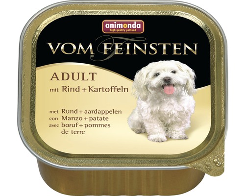 Wet dog food animonda from the finest adult with beef and potatoes 150 g