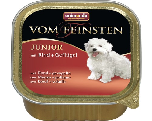 Wet dog food animonda vom Feinsten Junior with beef and poultry 150 g