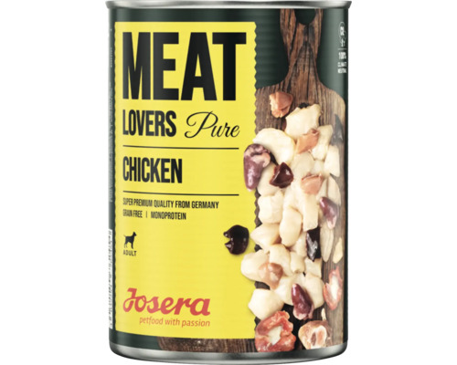 Josera Meat Lovers Pure Chicken wet dog food 800g, chicken monopotein, single meat