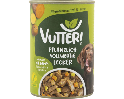 Vutter wet dog food! Tastes like lamb 400g 100% Vegan