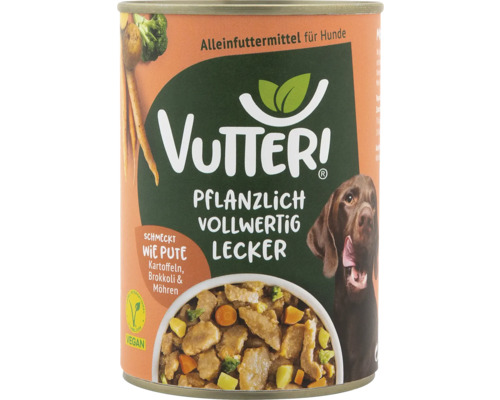Vutter wet dog food! Tastes like turkey 400g 100% Vegan