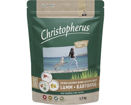 Dry dog ​​food Christopherus adult dog light food lamb & potato 1.5 kg