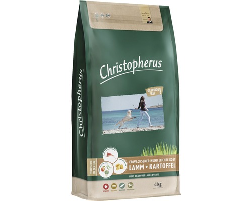 Dry dog ​​food Christopherus adult dog light food lamb & potato 4 kg