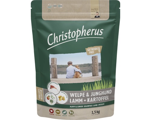 Dry dog ​​food Christopherus puppy & young dog lamb & potato 1.5 kg