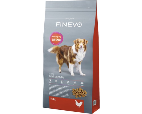 Dry dog ​​food FINEVO Adult Dog L Chicken 15 kg