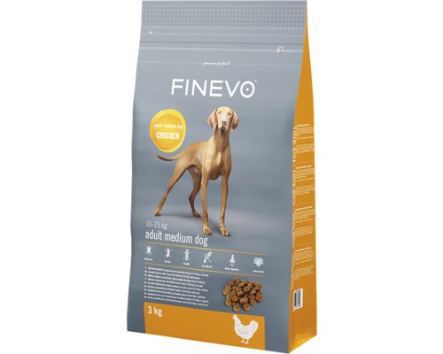 Dry dog ​​food FINEVO Adult Dog M Chicken 3 kg