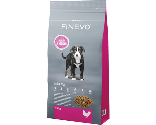Dry dog ​​food FINEVO Junior Dog Chicken 15 kg