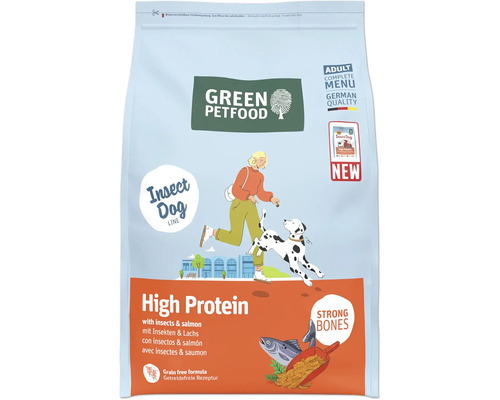 GREEN PETFOOD Dry Dog Food High Protein with Insects & Salmon 3 kg, with insects and salmon