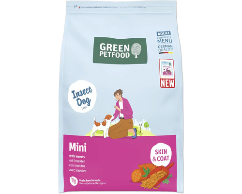 GREEN PETFOOD Mini dry dog ​​food with Insects 3 kg with insects and rice