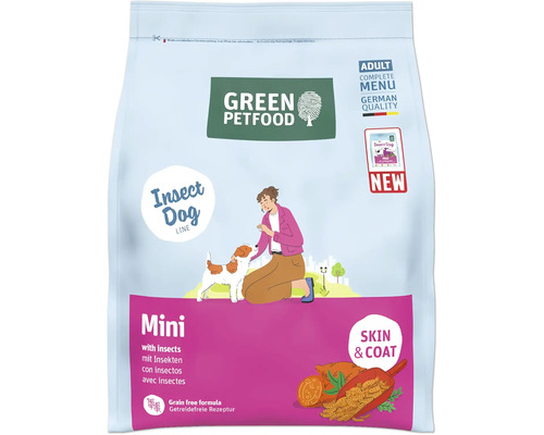 GREEN PETFOOD Mini dry dog ​​food with Insects 900g with insects