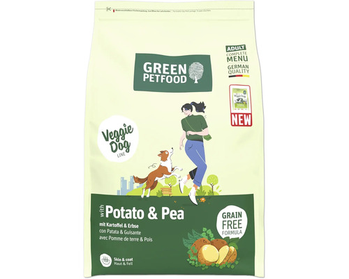 GREEN PETFOOD dry dog ​​food with Potato & Pea 3 kg with potatoes and peas, grain-free, vegetarian