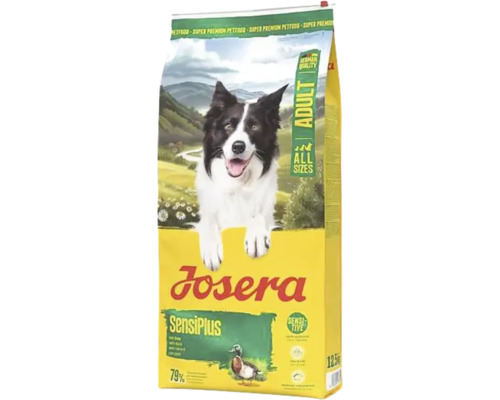 Josera ALL SIZES Adult SensiPlus dry dog ​​food, 12.5 kg, duck, for all sizes, gluten-free