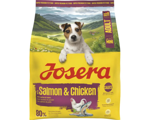 Josera Mini Adult Salmon & Chicken dry dog ​​food 900g, salmon and chicken