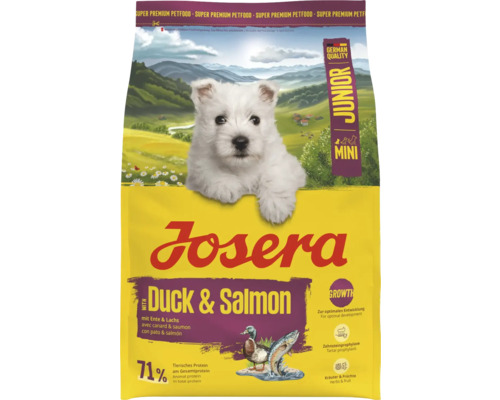 Josera Mini Junior Duck & Salmon dry dog ​​food 3 kg, duck and salmon