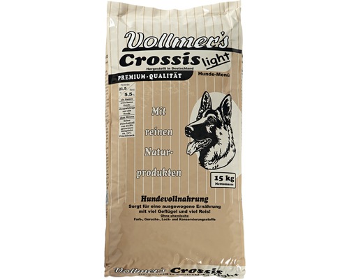 Dry dog ​​food, Vollmers Crossis Light 15 kg